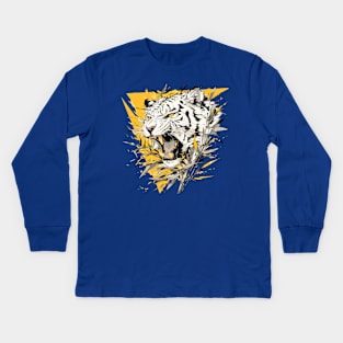 white tiger Kids Long Sleeve T-Shirt